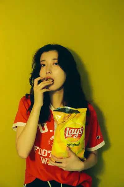 photo of junk food girl
